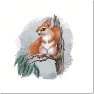 Cute squirrel Posters and Art